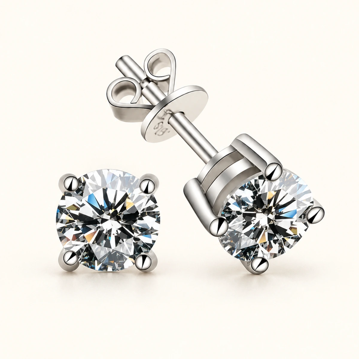 עגילים צמודים · סימון ספק 0.3ct